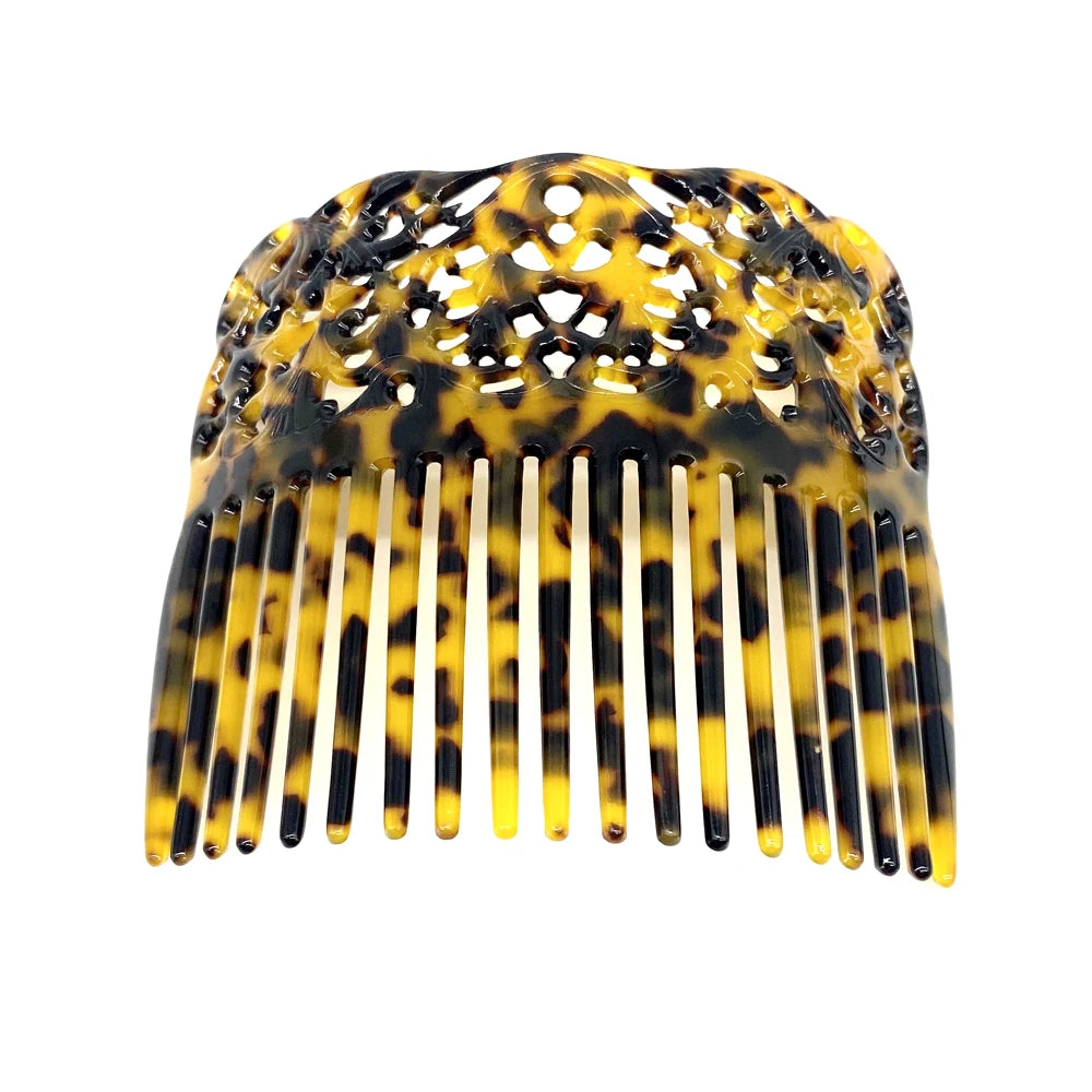 
                      
                        Fashion Popular Wide Hair Combs Turtle Flower Carved Acrylic Shell Beauty Hair Accessory
                      
                    