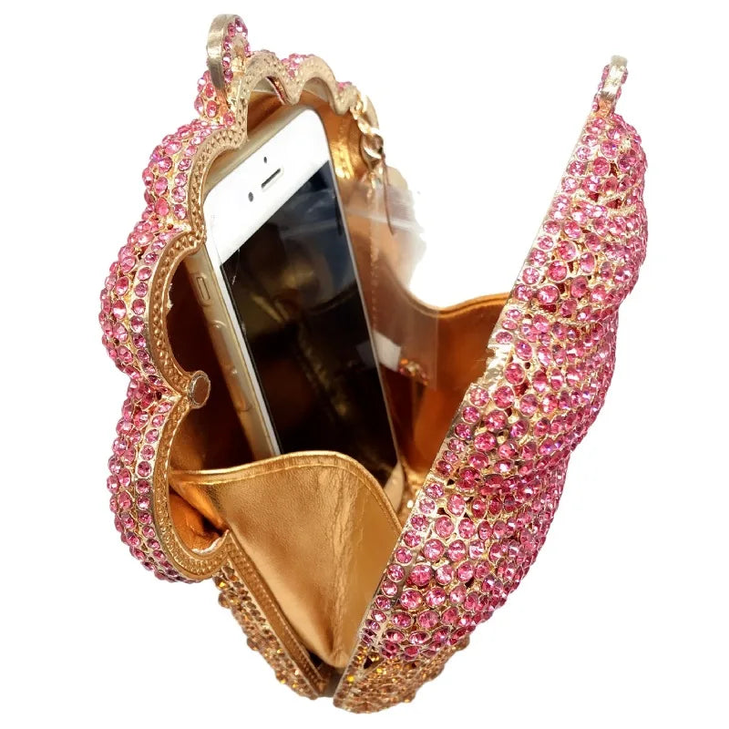 
                      
                        Ice Cream Crystal Evening Bag CupCake Wedding Party Prom Clutch Purse, elevate your evening ensemble with this whimsical crystal clutch
                      
                    