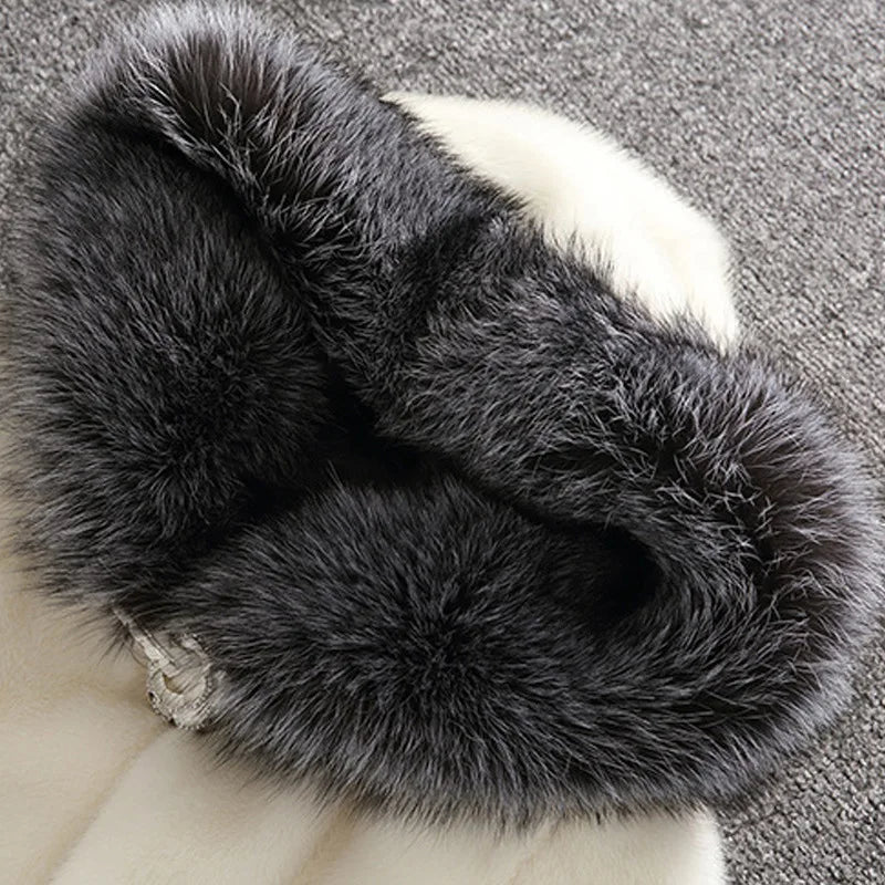 
                      
                        Winter Thick Warm Faux Fur Coat for Women Hooded Jacket
                      
                    