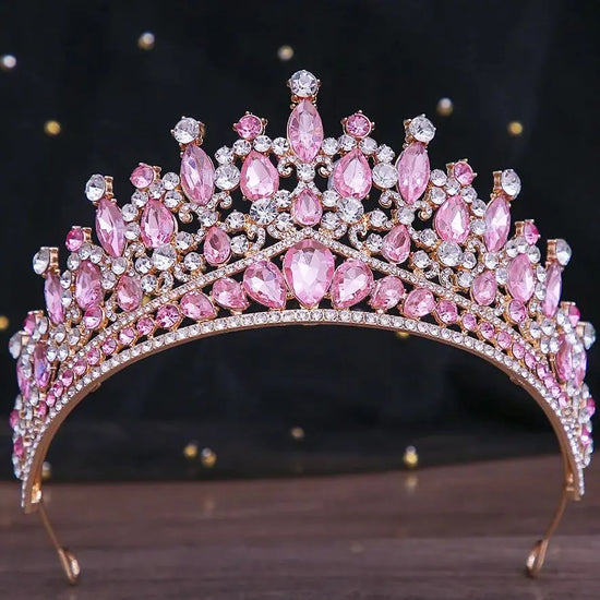 Rhinestone Crystal Tiara Crown Luxury Princess Party Hair Accessory
