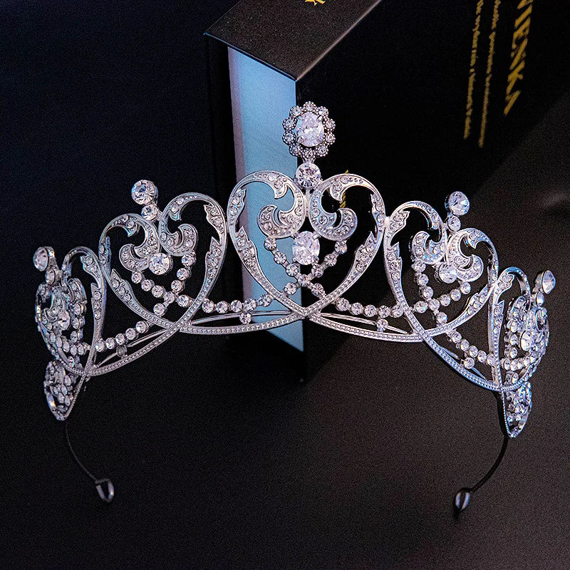 
                      
                        Heart Shape Royal Crystal Princess Tiara Crown
                      
                    