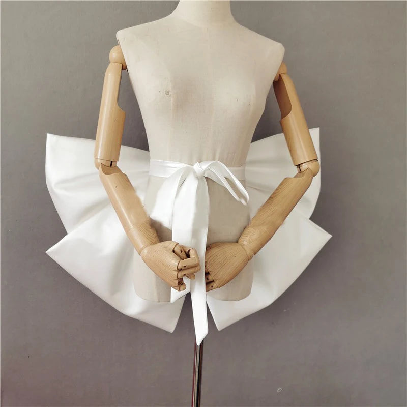 Removable Satin Big Bow Wedding Dress Accessory