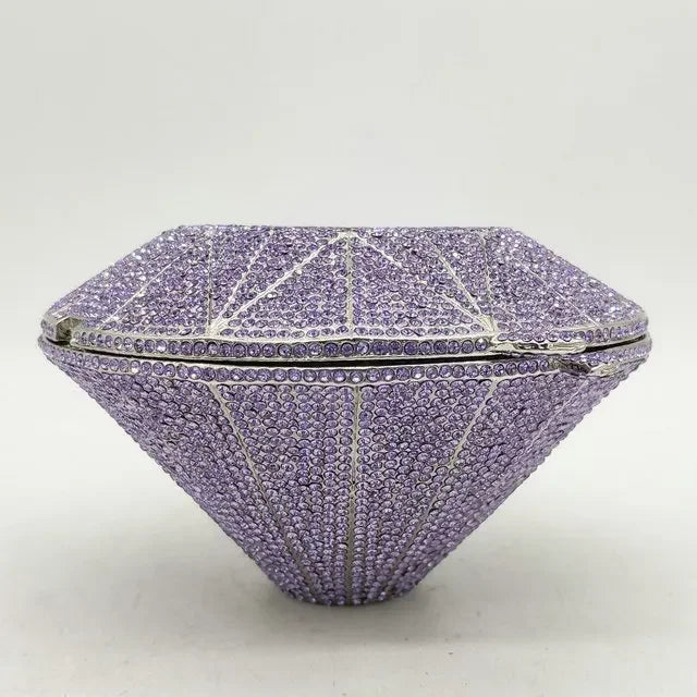 
                      
                        Diamond Shape Crystal Evening Clutch Bags Wedding Purses Party Handbag, elevate your evening ensemble with this exquisite diamond-shaped crystal clutch. C
                      
                    