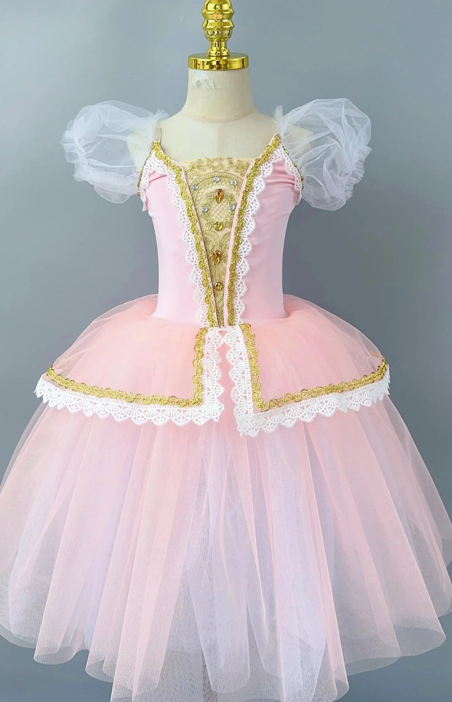 Kids Professional Long Tulle Tutu Ballet Dress Girls Ballerina Dance Costume