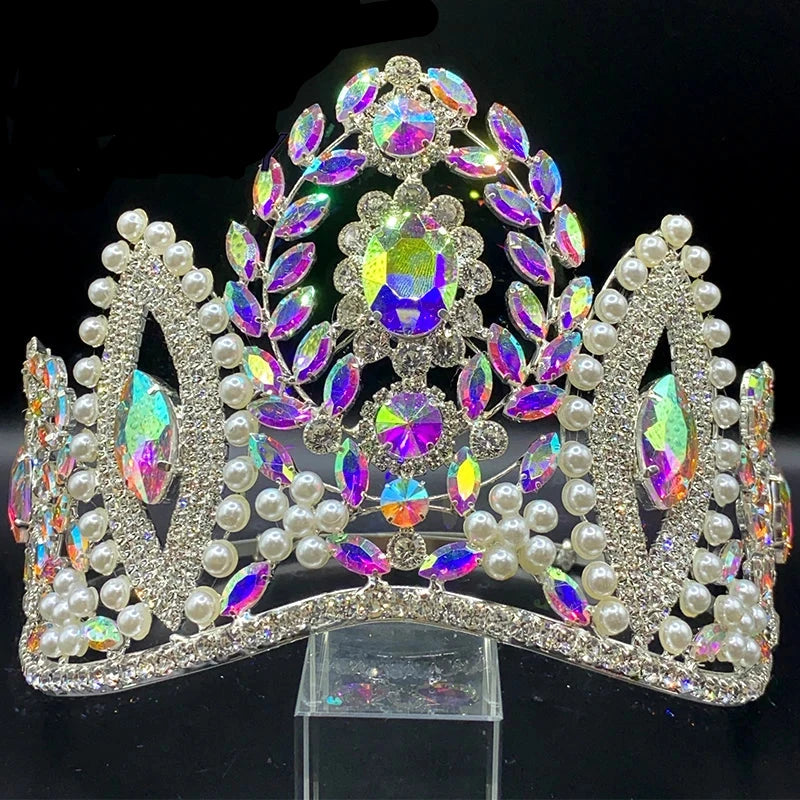 
                      
                        Crystal Rhinestone Elegant Miss Tiara Crown for Women Pageant Parties
                      
                    