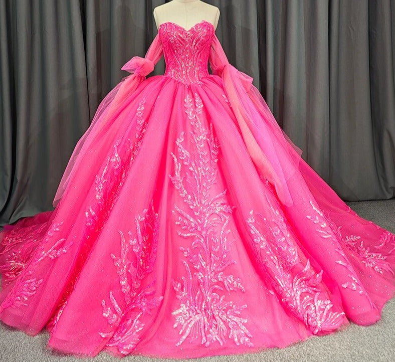 Sequins Ball Gown Quinceañera Dress