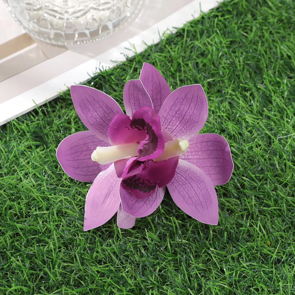
                      
                        Orchid Flower Hair Clip Bohemian Small Hairpin Bridal Barrette Beach Wedding Accessories
                      
                    