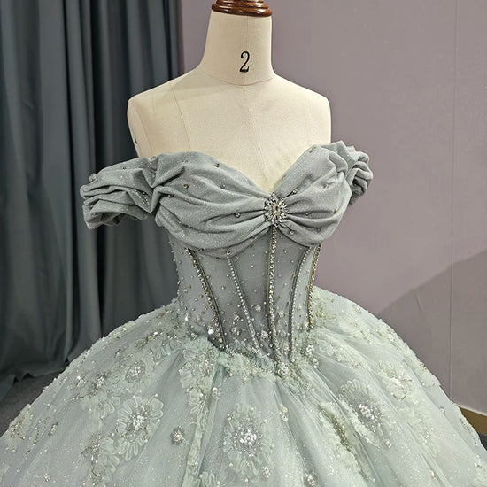 Ball Gown Quinceañera Dress With Sequins – TulleLux Bridal Crowns ...