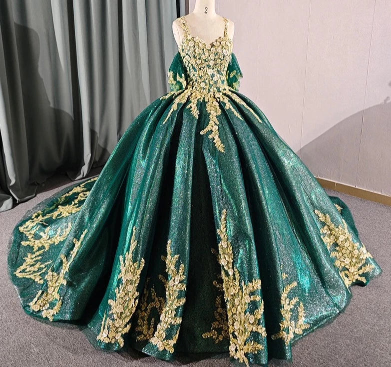 Sequined Ball Gown Quinceañera Dress