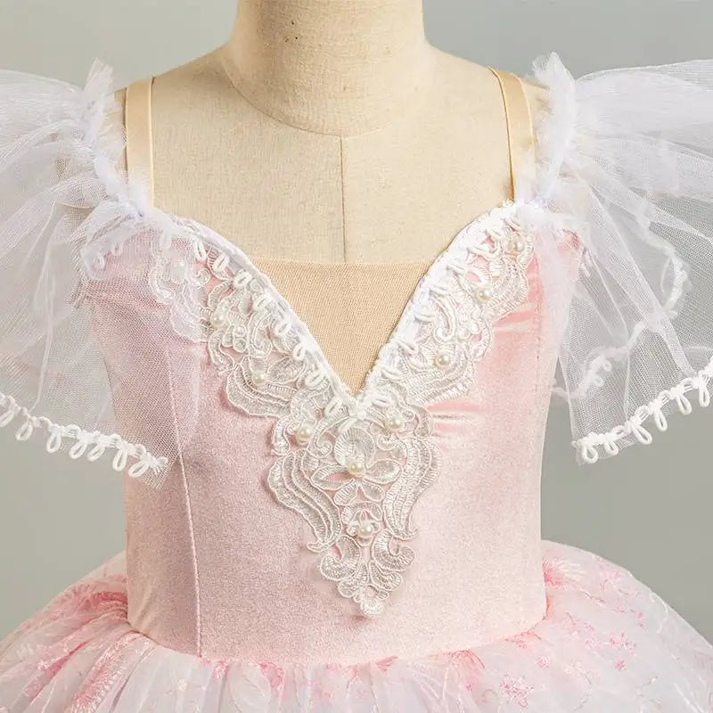 
                      
                        Pink Ballerina Dress For Girls Tutu Performance Dance Costume
                      
                    