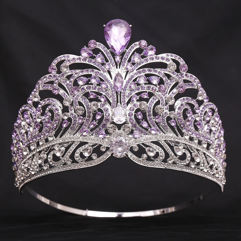 Tall Rhinestone Crystal Bridal Accessory Pageant Crown