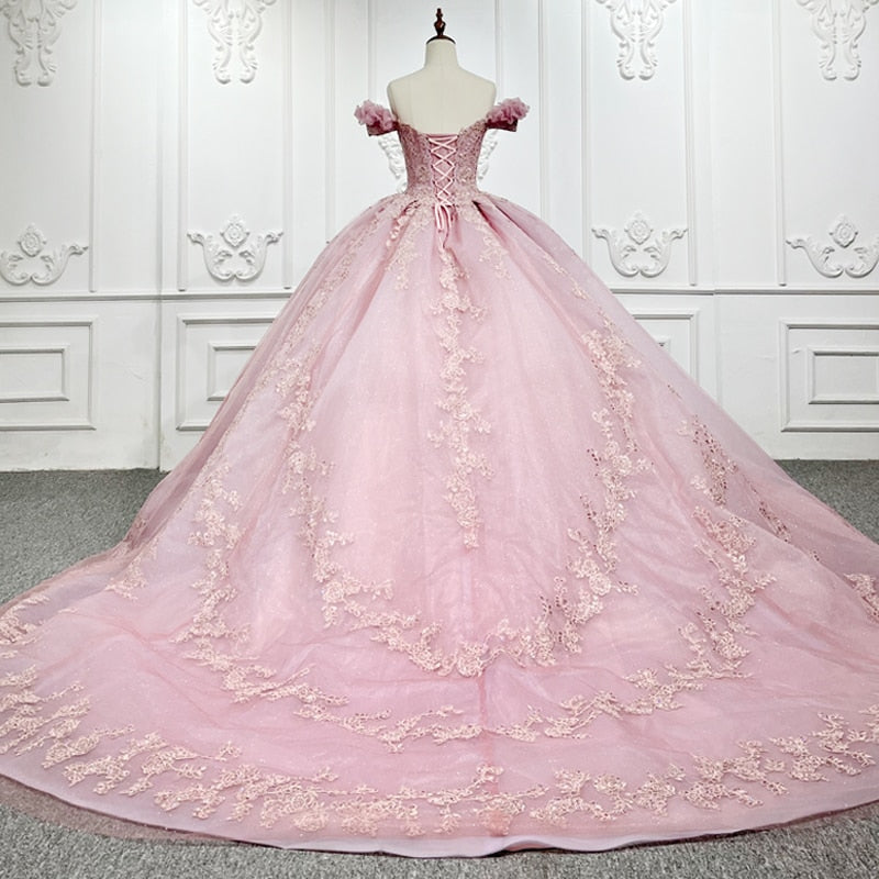 
                      
                        Exquisite Pink Ball Gown Dress
                      
                    