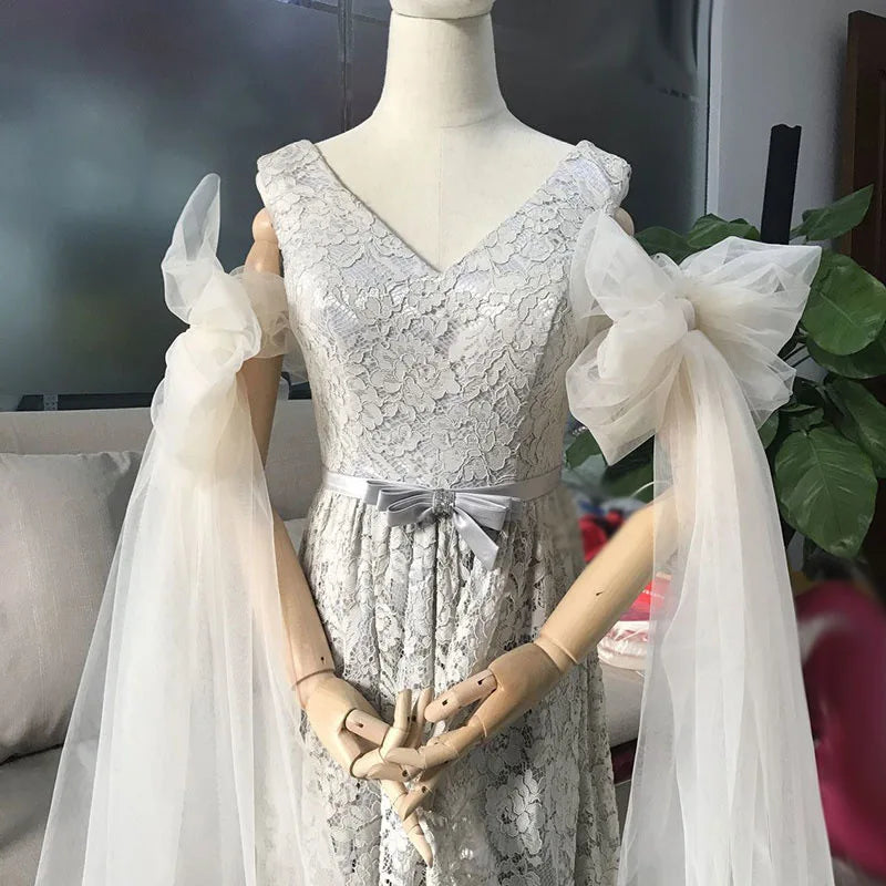 
                      
                        Detachable Big Bow Bridal Sleeves Tulle Arm Covering Wedding Accessories
                      
                    