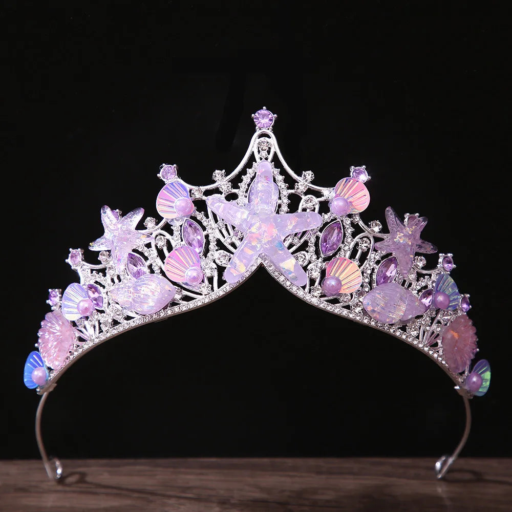 
                      
                        Mermaid Ocean Crown Seashell Starfish Birthday Tiara, dive into enchantment with this exquisite mermaid starfish tiara, a sophisticated accessory 
                      
                    