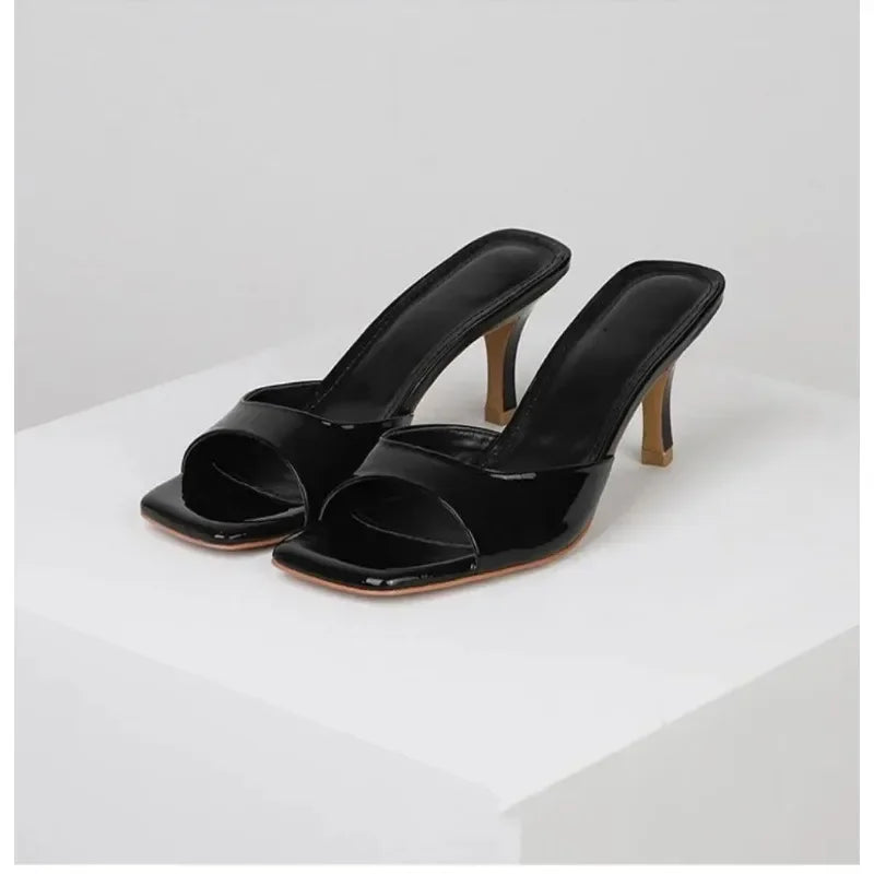 low heel ladies basic Summer slip on sandel shoes