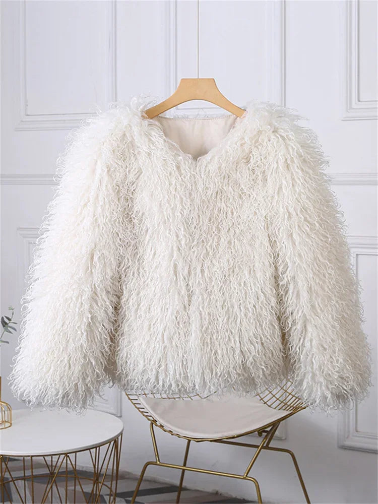 
                      
                        Tossy Ladies Fluffy Faux Fox Fur Jacket Overcoat Winter Loose Long Sleeve High Waist Coat
                      
                    