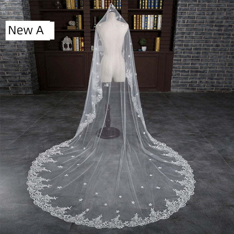 
                      
                        Lace Cathedral Bridal Wedding Veil Dress Accessory
                      
                    