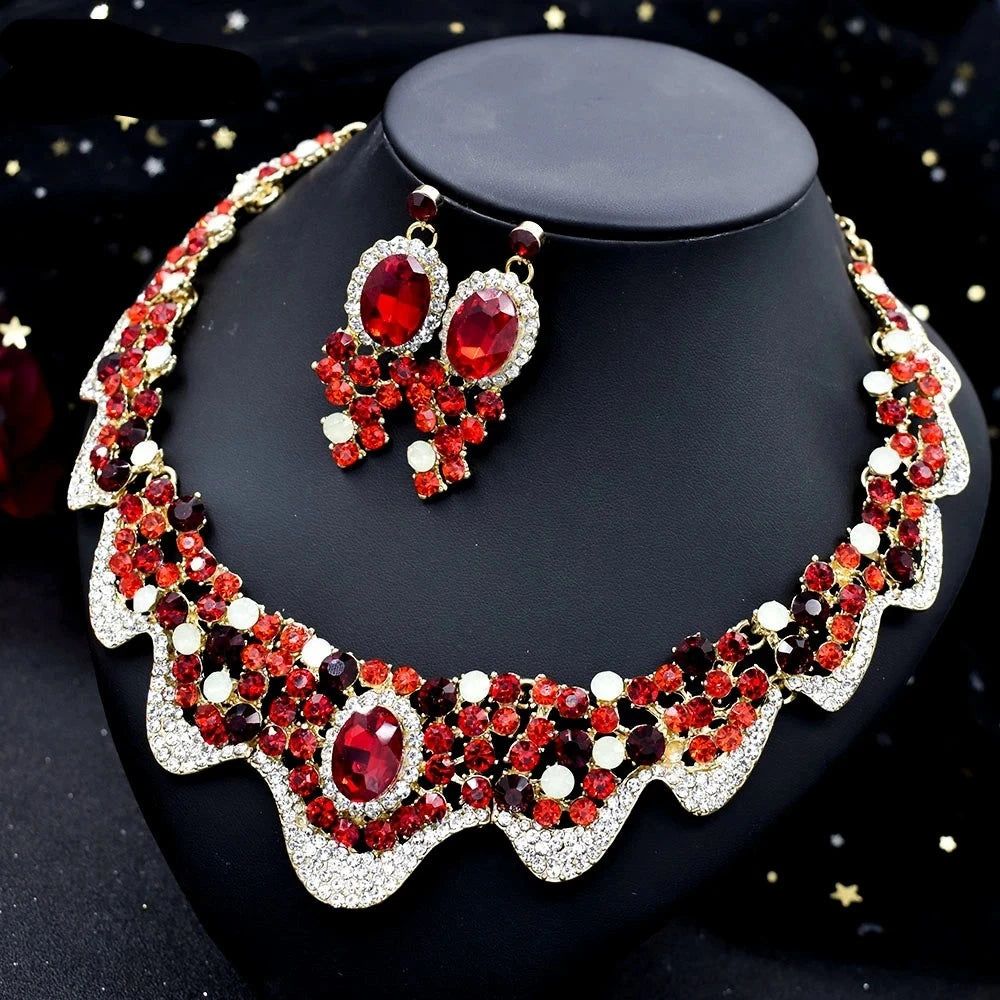 
                      
                        Charming Costume Earrings And Necklace Jewelry Sets Wedding Formal Party Prom Accessories
                      
                    