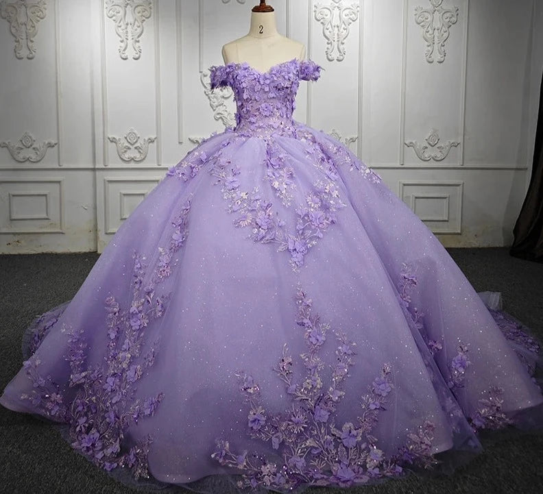 Ball Gown Quinceañera Dress 3D Flower