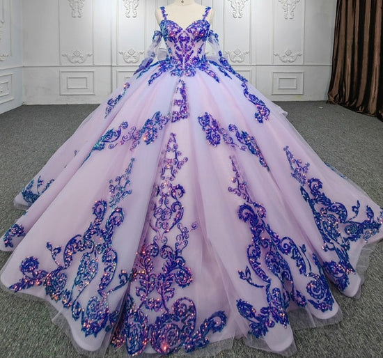 Royal Blue Ball gown Lace Wedding Dresses Prom Reception Party Gown 20 –  Siaoryne