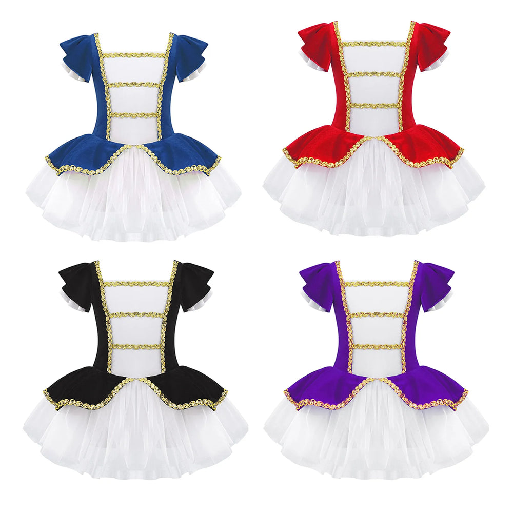 Girls Ballet Dance Leotard Tutu Princess Dress for Stage Performance