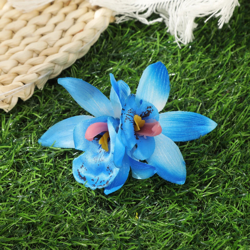 
                      
                        Orchid Flower Hair Clip Bohemian Small Hairpin Bridal Barrette Beach Wedding Accessories
                      
                    