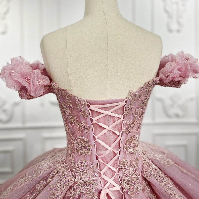 
                      
                        Exquisite Pink Ball Gown Dress
                      
                    