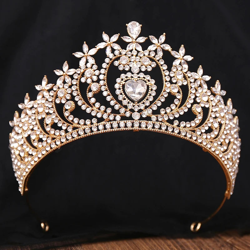 Elegant diamond tiara on a dark background