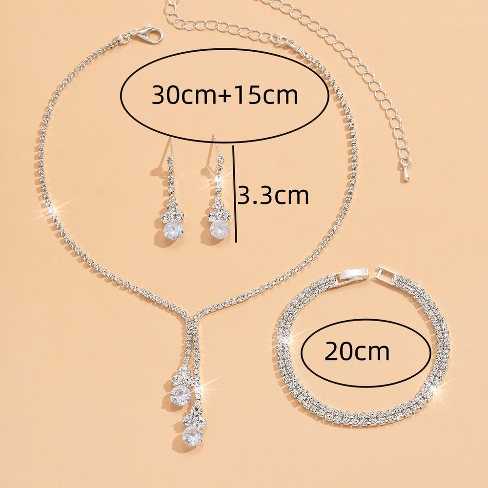 
                      
                        4pcs Fashion Women's Crystal Zircon Jewelry Set
                      
                    