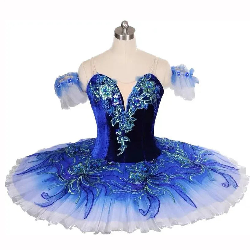 Girls Ballet Dress Performance Dance Wear Sequined Tutu Stage Costume