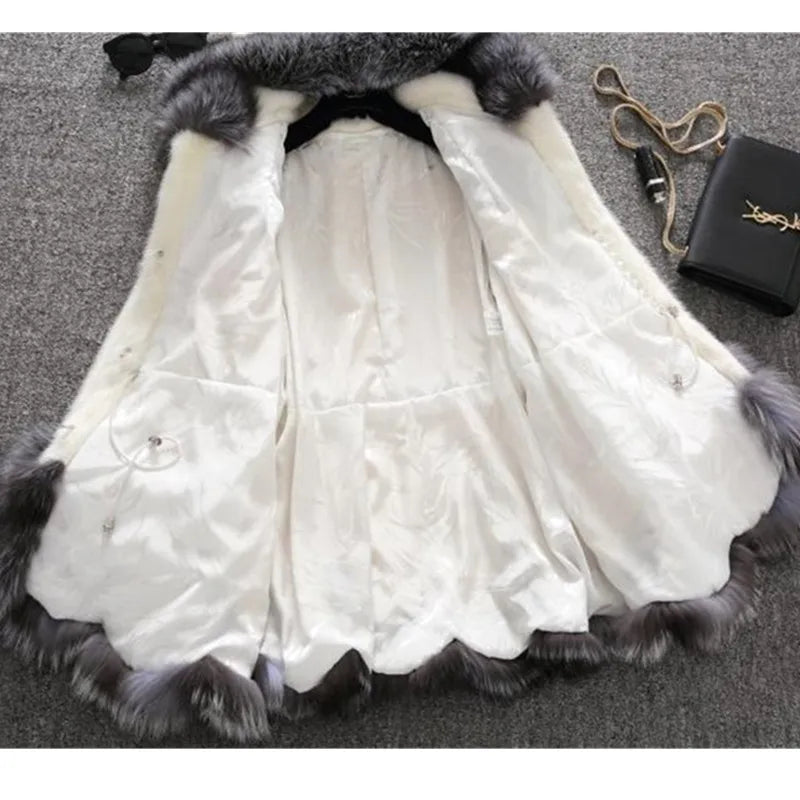 
                      
                        Faux Fur Fox Hooded jacket Plus Size Winter Women's Cloak
                      
                    