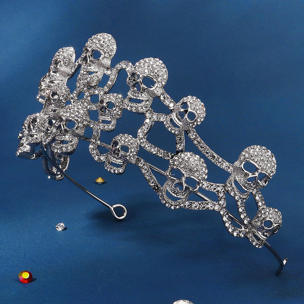 
                      
                        Crystal Skull Halloween Tiaras Crowns For Women Rhinestone Hair Accessory
                      
                    