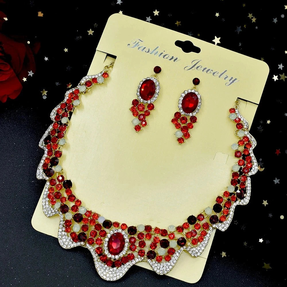 
                      
                        Charming Costume Earrings And Necklace Jewelry Sets Wedding Formal Party Prom Accessories
                      
                    