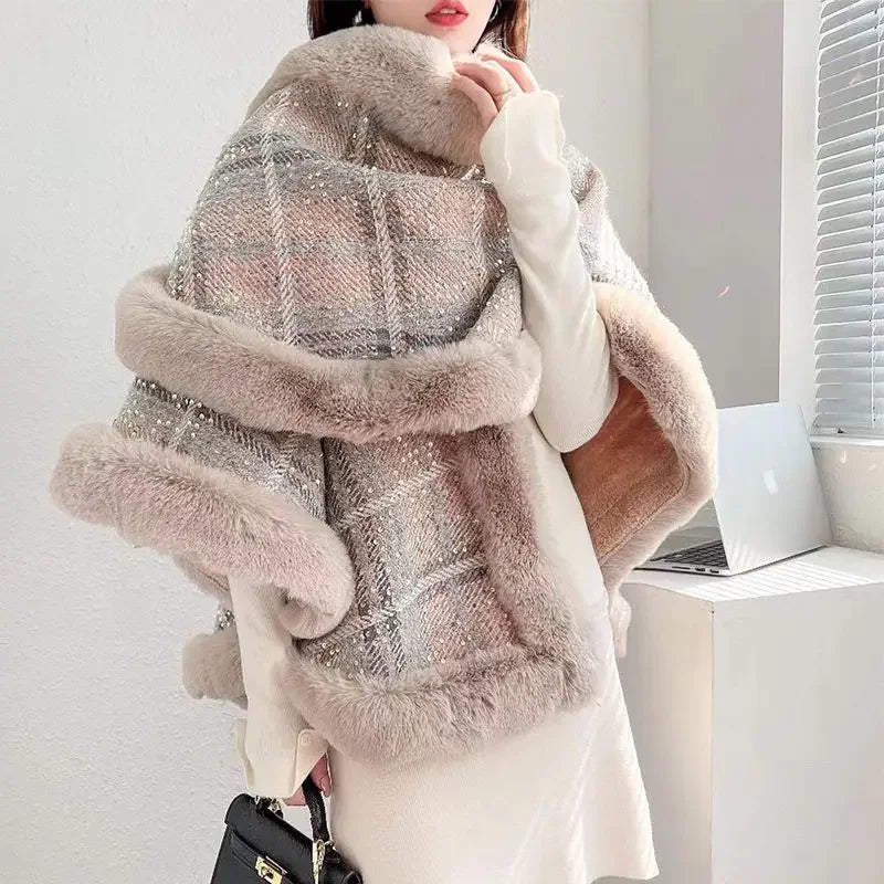 
                      
                        Autumn and Winter Poncho Pullover Shawl Capes
                      
                    