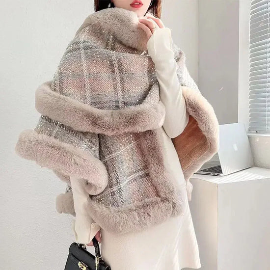 Autumn and Winter Poncho Pullover Shawl Capes