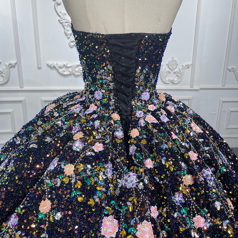 
                      
                        Luxury Black Quinceanera Ball Gown Dress
                      
                    