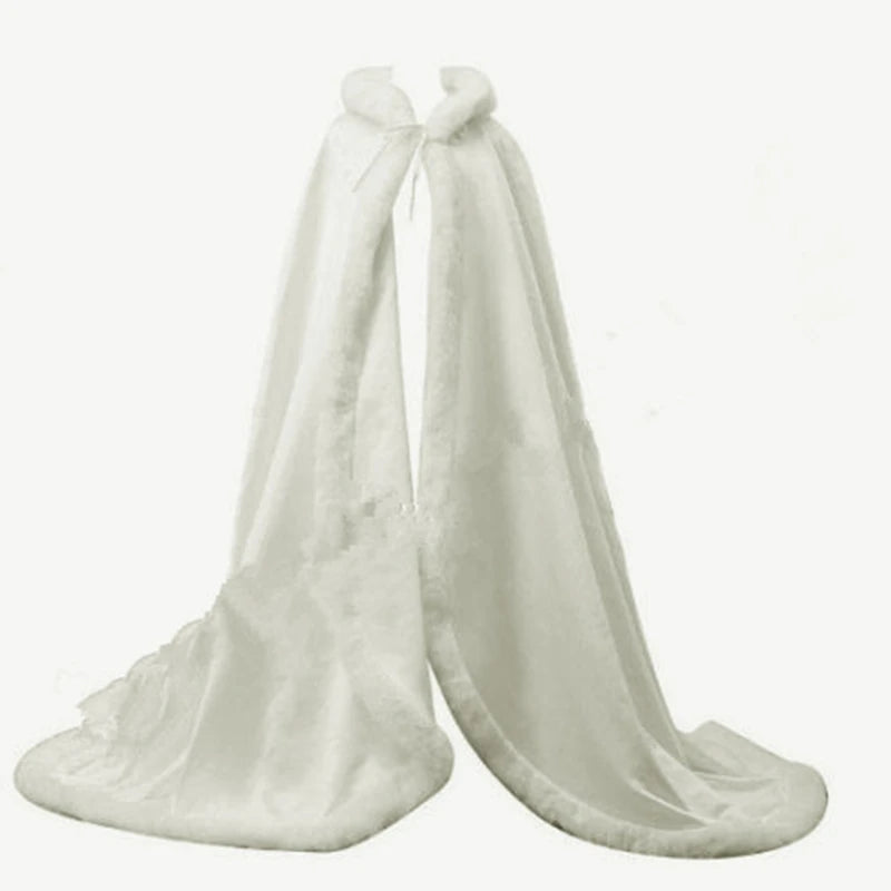 
                      
                        Winter Wedding Cape Bridal Jacket Wrap Shawl Floor Length Party Wraps Accessory
                      
                    