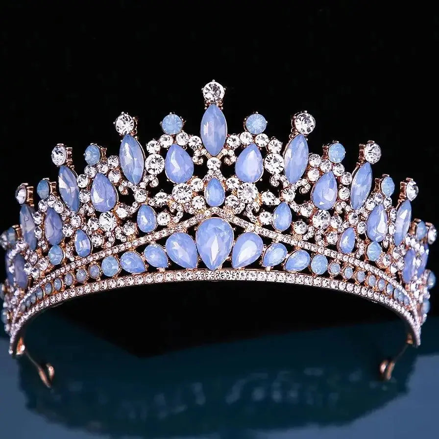 Rhinestone Crystal Tiara Crown Luxury Princess Party Hair Accessory