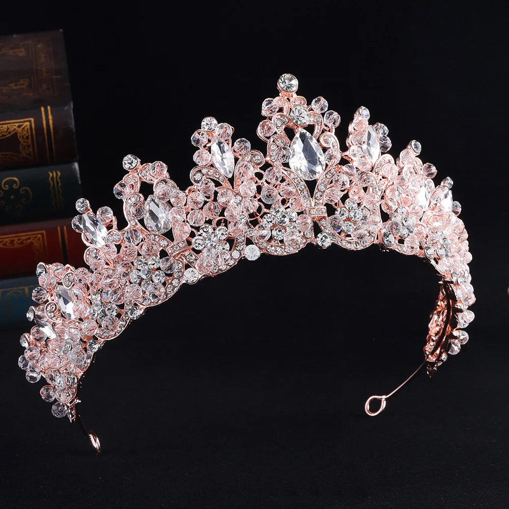Crystal Tiara Rhinestone Wedding Hair Bridal Accessory, crown yourself in timeless elegance with this exquisite Crystal Tiara