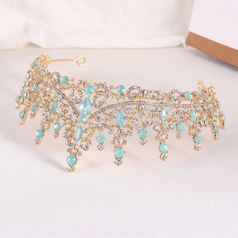 Classic Princess Crystal Bridal Tiaras Crowns Elegant Hair Jewelry Accessories
