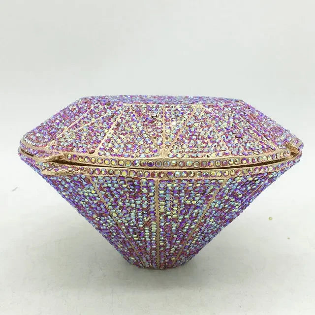 
                      
                        Diamond Shape Crystal Evening Clutch Bags Wedding Purses Party Handbag, elevate your evening ensemble with this exquisite diamond-shaped crystal clutch. C
                      
                    