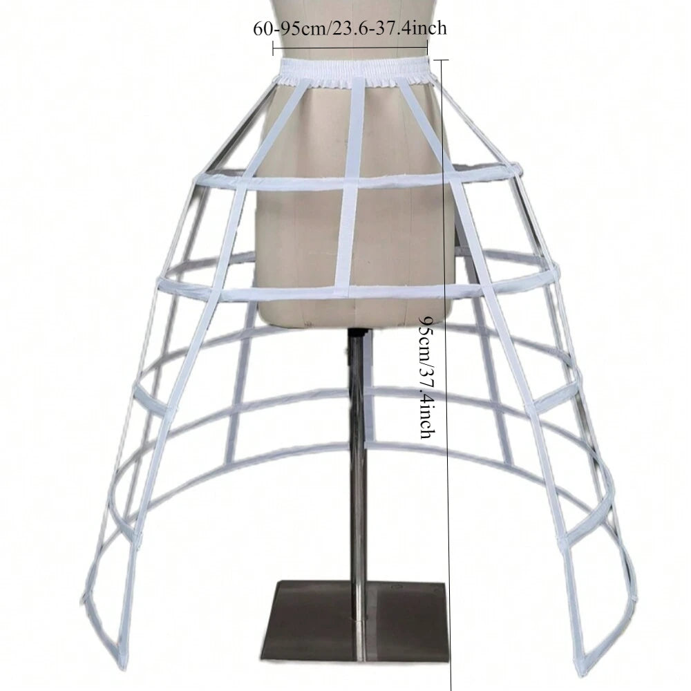 
                      
                        Girls 3 Hoop Crinoline Cage Bustle Petticoat Adjustable Pannier, elevate any special occasion dress with this adjustable three-hoop crinoline petticoat
                      
                    