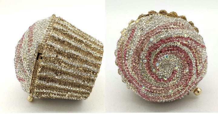 
                      
                        Mini Cupcake Clutch Evening Bag Crystal Handbag Party Purse
                      
                    