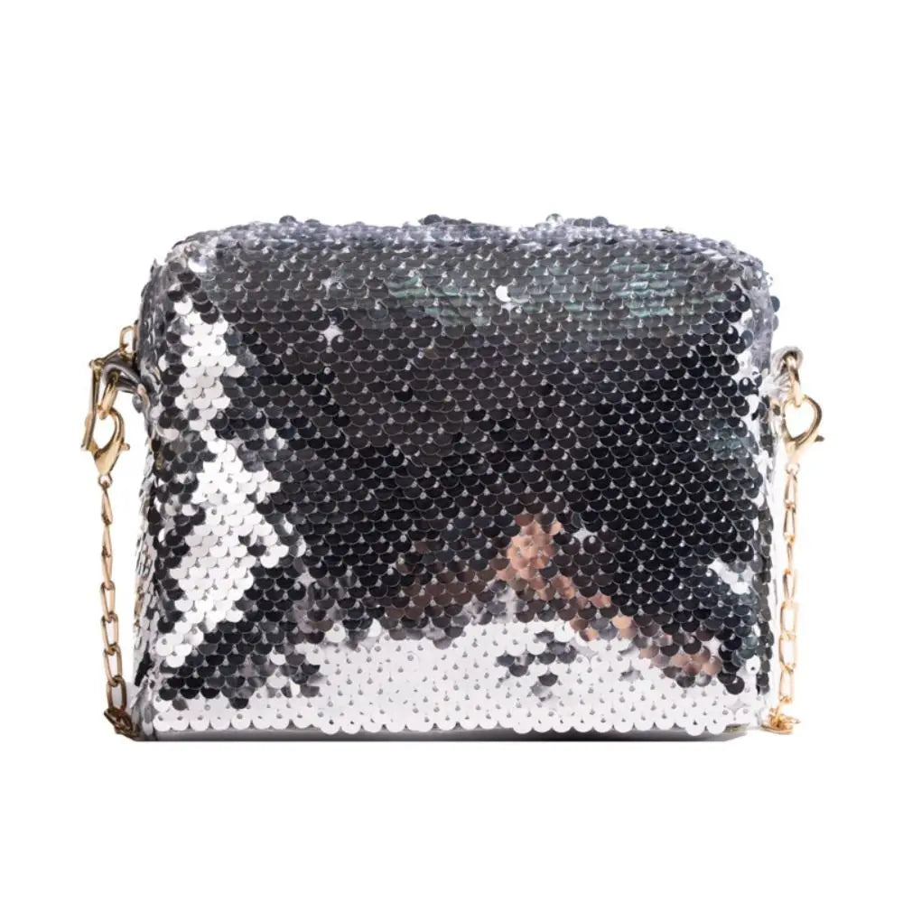 
                      
                        Bling Sequin Chain Shoulder Bag Fashion Simple Crossbody Small Square Bag
                      
                    