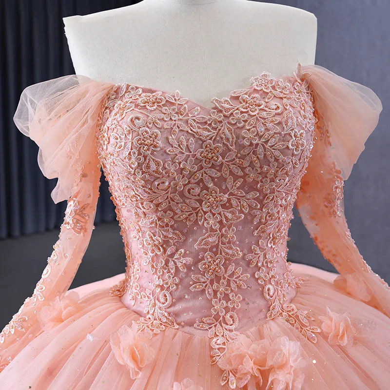 
                      
                        3D Flower Quinceañera Dress
                      
                    