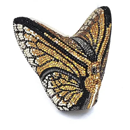 
                      
                        Colorful butterfly-shaped clutch bag mini purse for formal events with crystal beadwork 
                      
                    