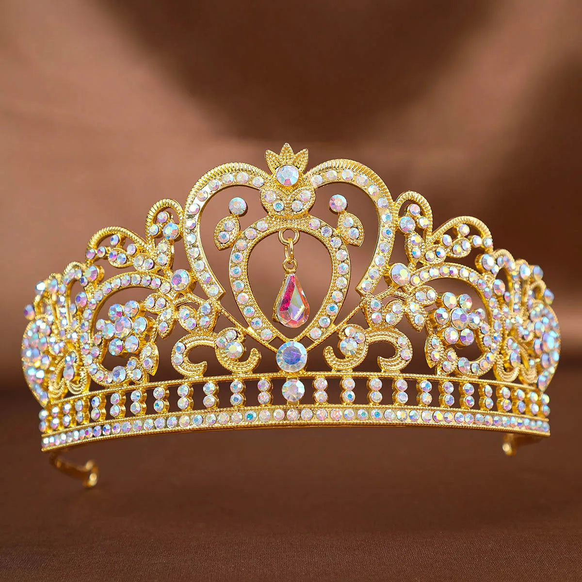 Fashion Crystal Rhinestone Tiaras Princess Birthday Pageant Crowns, elevate any celebration with this exquisite crystal heart tiara, 
