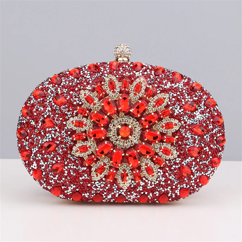 
                      
                        Crystal Floral Evening Mini Clutch Purse Cosmetic Evening Purse, elevate your evening ensemble with this radiant crystal clutch, designed to hold your essentials 
                      
                    