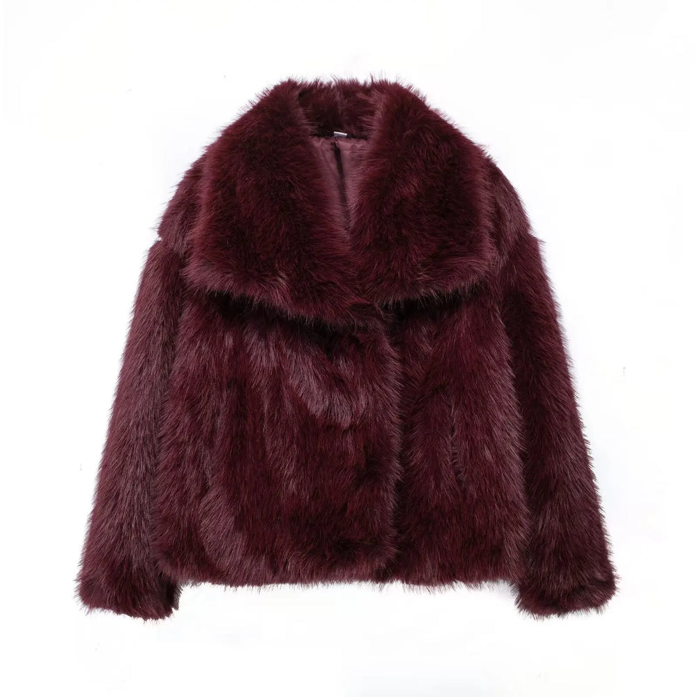 
                      
                        Luxury Faux Fur Women's Jacket Street Fashion Long Sleeve Lapel Ladies Coat
                      
                    