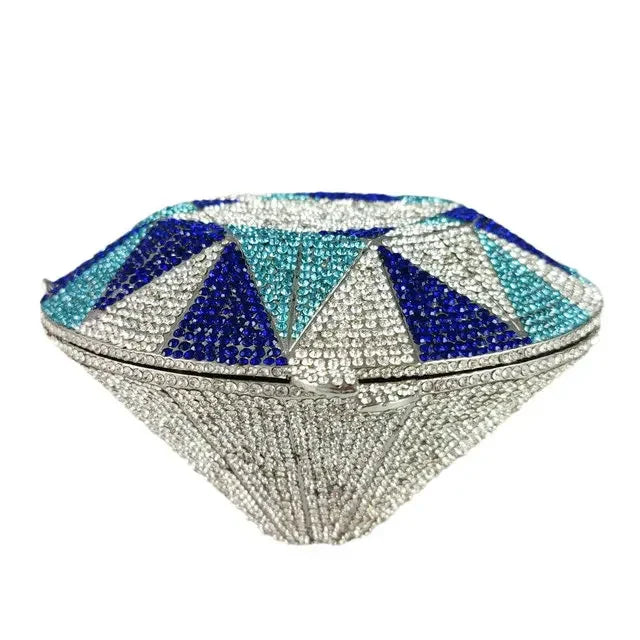 
                      
                        Diamond Shape Crystal Evening Clutch Bags Wedding Purses Party Handbag, elevate your evening ensemble with this exquisite diamond-shaped crystal clutch. C
                      
                    